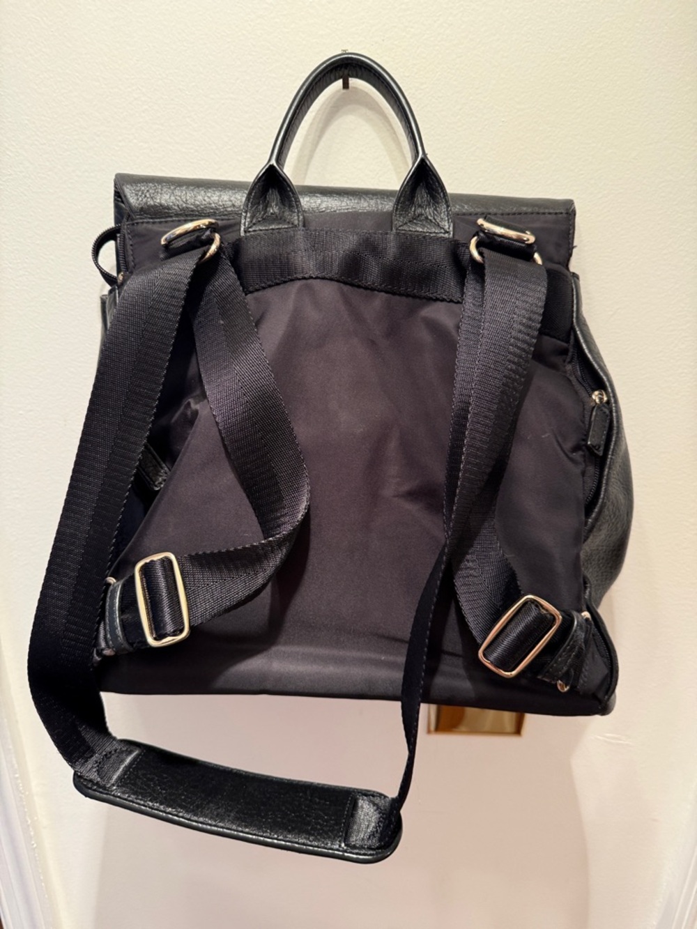 Saint James, leather stork, sack, nappy bag diaper bag, black leather Elegant! - Picture 4 of 4